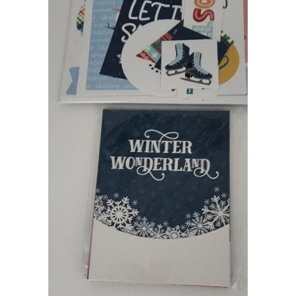 Fall Winter Scrapbooking Ephemera Stickers Cardstock Embellishments‎ Craft Lot